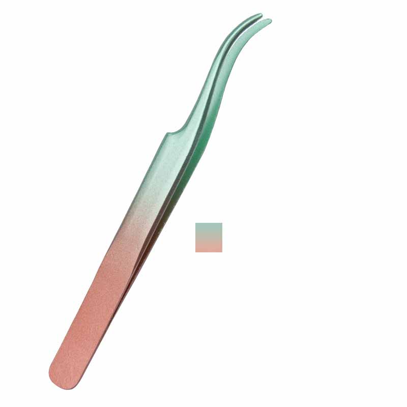 Cluster Lash Tweezers Gradient Brown Green