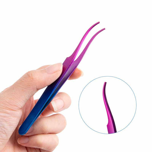 Cluster Lash Tweezers Gradient Blue Purple